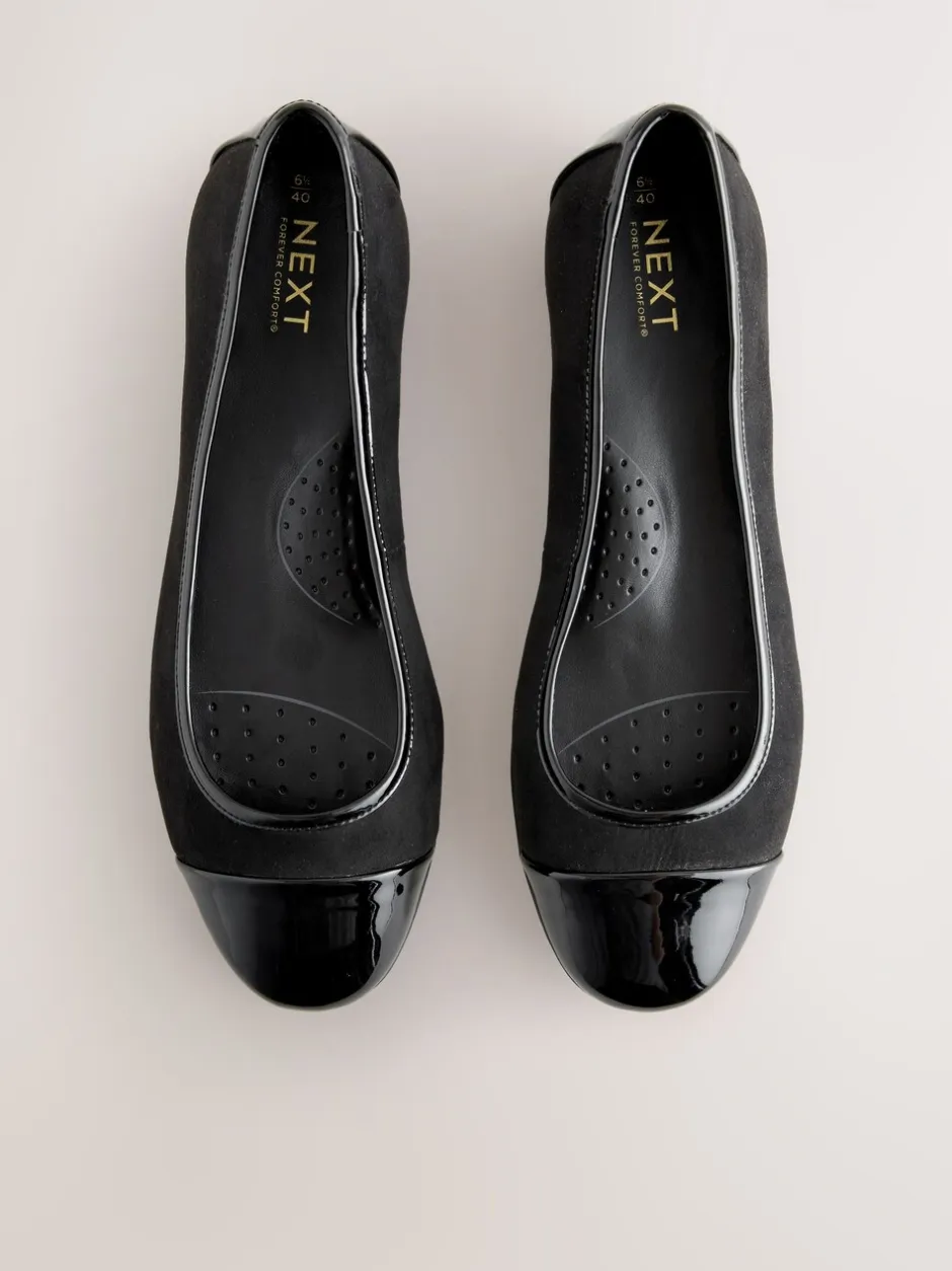 Lage Schoenen*Next Zwart - Forever Comfort® Toe Cap Ballerina Shoes