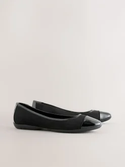 Lage Schoenen*Next Zwart - Forever Comfort® Toe Cap Ballerina Shoes