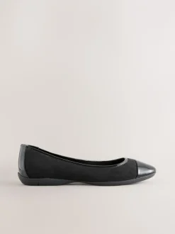 Lage Schoenen*Next Zwart - Forever Comfort® Toe Cap Ballerina Shoes
