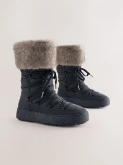 Boots*Next Zwart - Forever Comfort® Water Repellent Finish Faux Fur Lined Boots