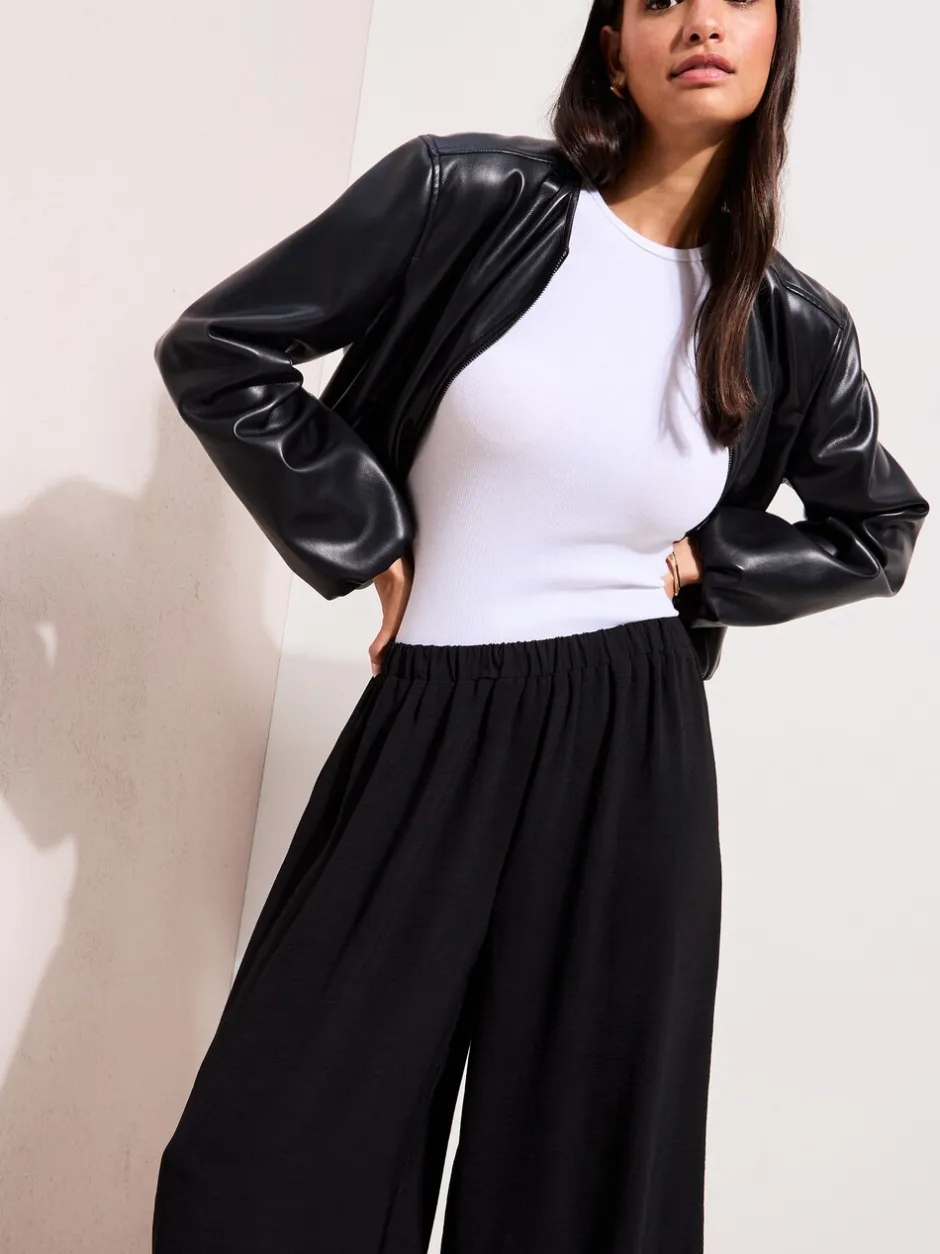 Broeken|Friends Like These - Balloon Trousers With Elasticated Waist Zwart