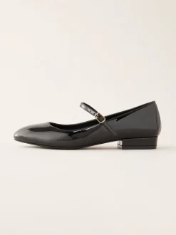 Schoenen Met Hakken|Ruimvallend En Extraruimvallend*Friends Like These Zwart - Mary Jane-ballerina's van imitatie lakleer met ronde neus