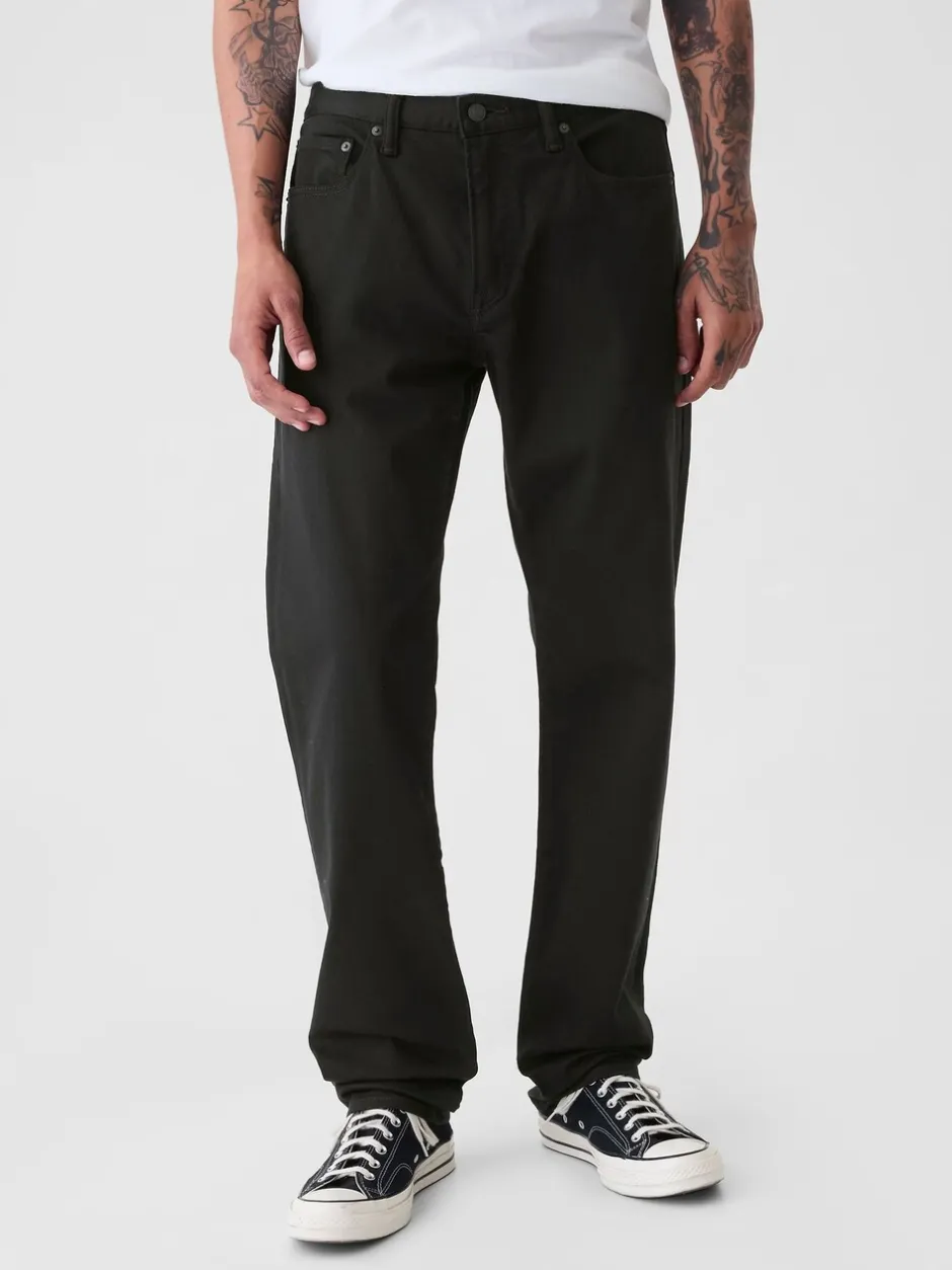 Jeans|Gap - City Stretch Jeans in Straight Fit Zwart