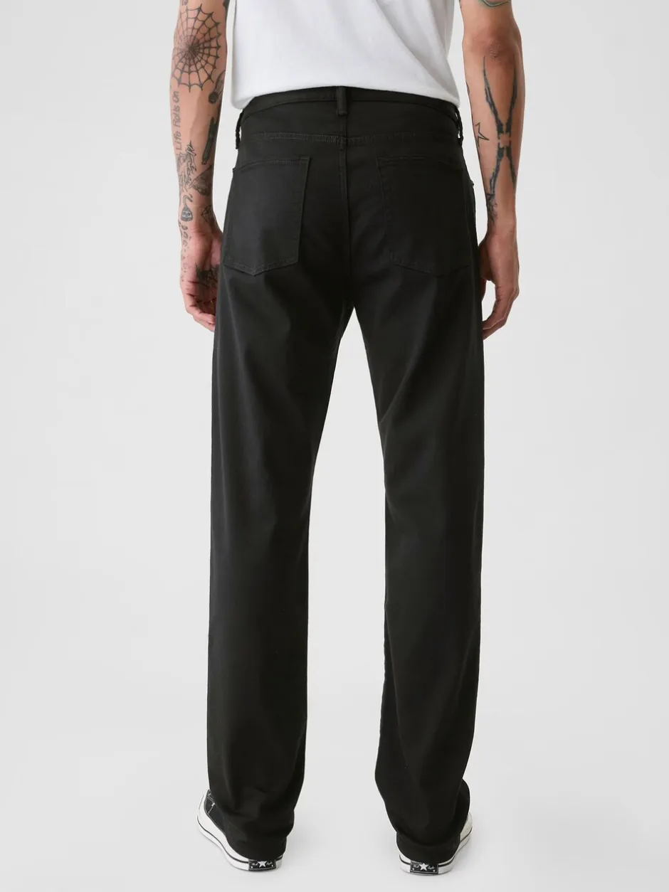 Jeans|Gap - City Stretch Jeans in Straight Fit Zwart