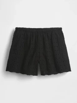 Shorts*Gap - hoge taille eyelet easy shorts Zwart