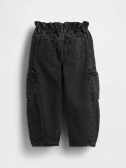 Jeans En Joggingbroeken|Jeans|Gap - Paperbag Horseshoe Jeans (6mths-5yrs) (6mths-5yrs) Zwart