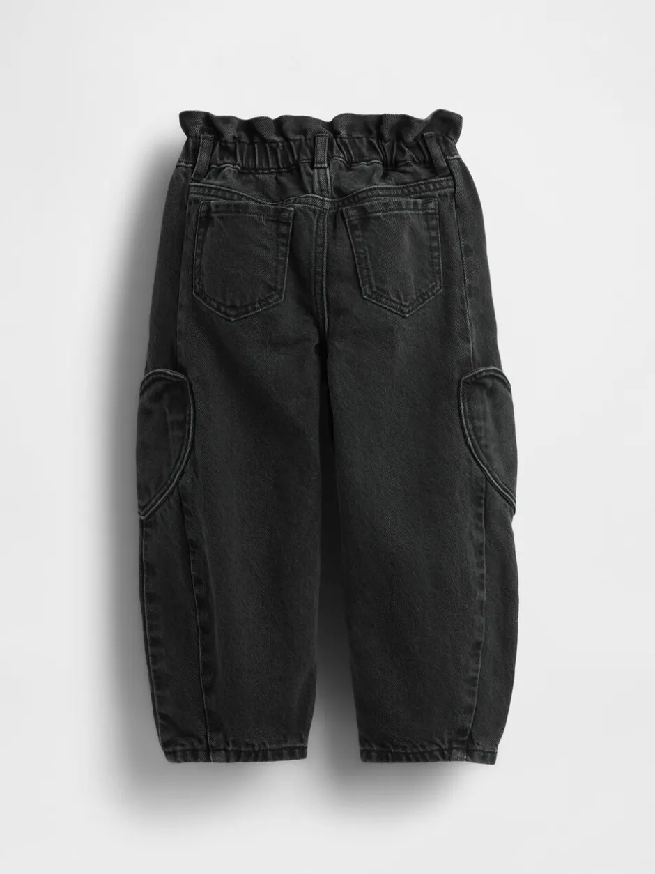 Jeans En Joggingbroeken|Jeans|Gap - Paperbag Horseshoe Jeans (6mths-5yrs) (6mths-5yrs) Zwart