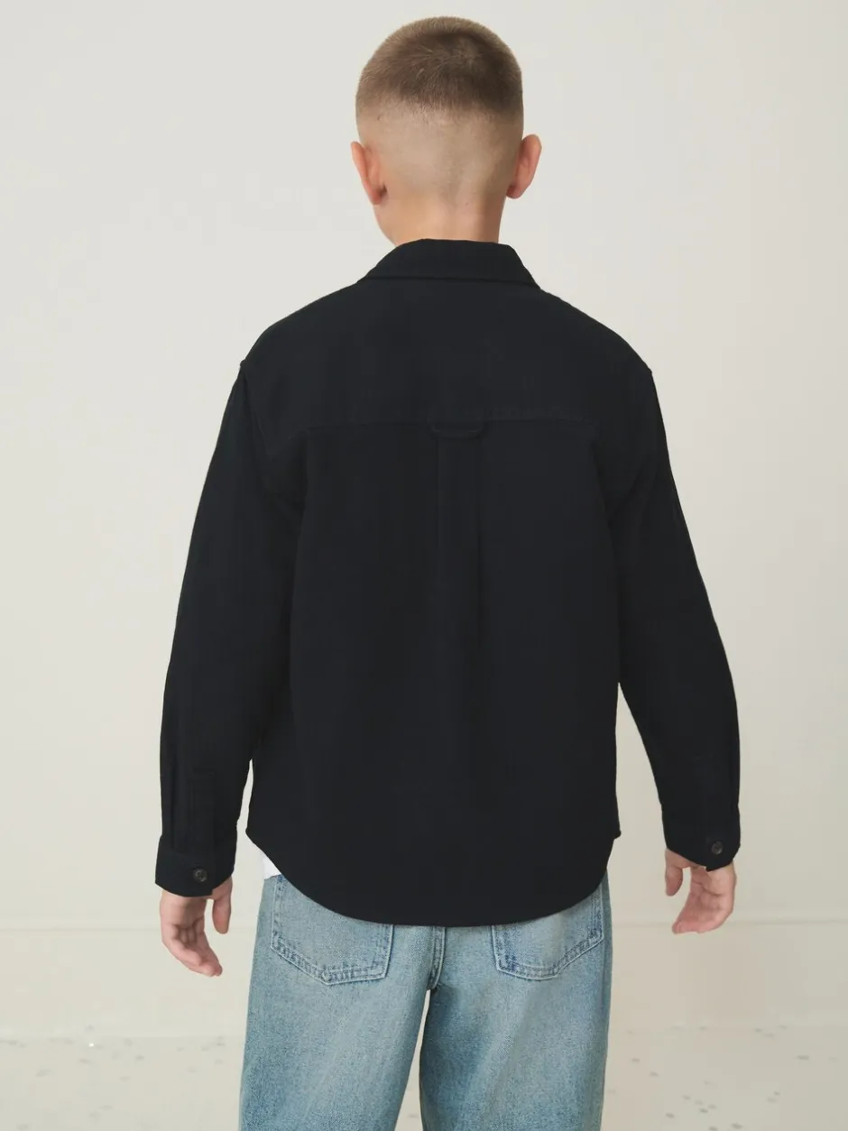 Shirts|Jassen En Jacks*Next - Geborsteld overshirt (3-16jr) Zwart