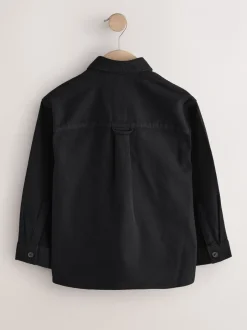 Shirts|Jassen En Jacks*Next - Geborsteld overshirt (3-16jr) Zwart
