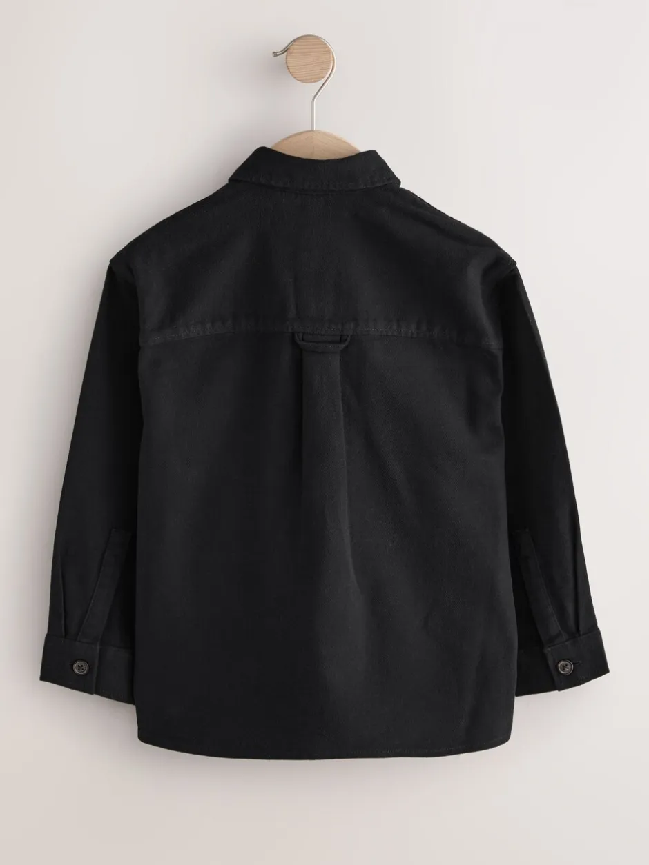 Shirts|Jassen En Jacks*Next - Geborsteld overshirt (3-16jr) Zwart