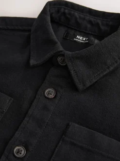 Shirts|Jassen En Jacks*Next - Geborsteld overshirt (3-16jr) Zwart