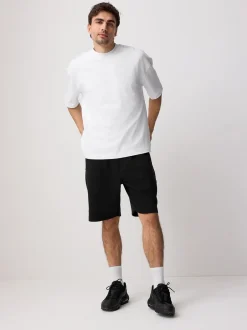 Shorts*Next - Geborstelde jersey shorts met ritszakken Zwart