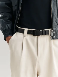 Riemen En Bretels|Next Zwart - Geklede leren riem