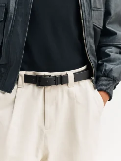 Riemen En Bretels|Next Zwart - Geklede leren riem