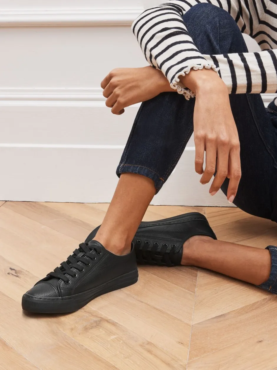 Sneakers|Next - Gelakte honkbalsneakers Zwart