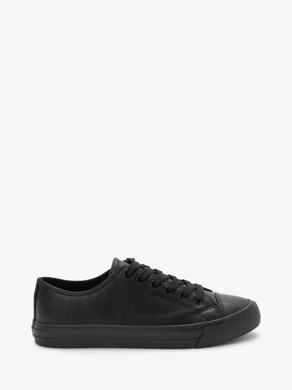 Sneakers|Next - Gelakte honkbalsneakers Zwart