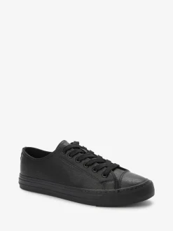 Sneakers|Next - Gelakte honkbalsneakers Zwart