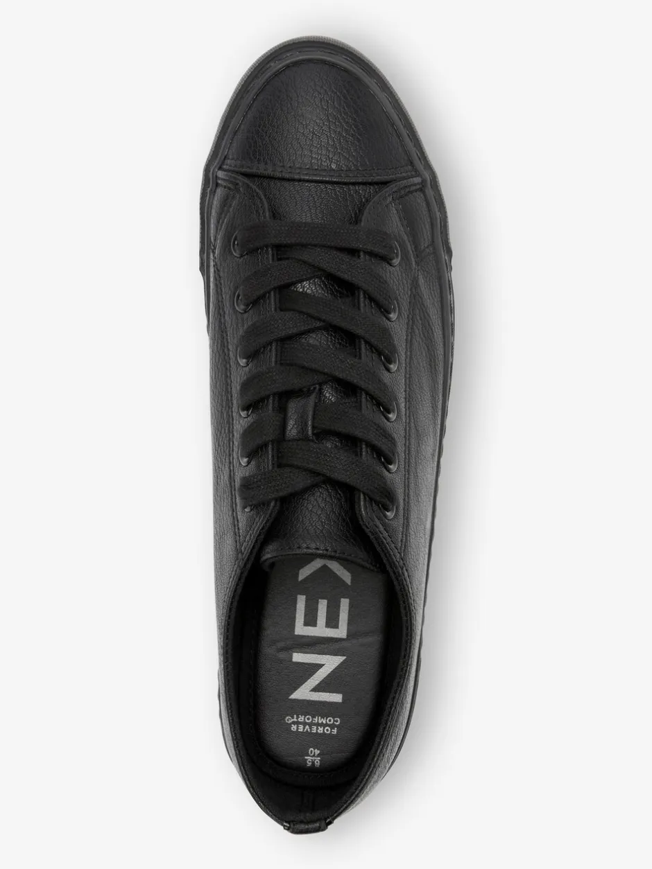 Sneakers|Next - Gelakte honkbalsneakers Zwart