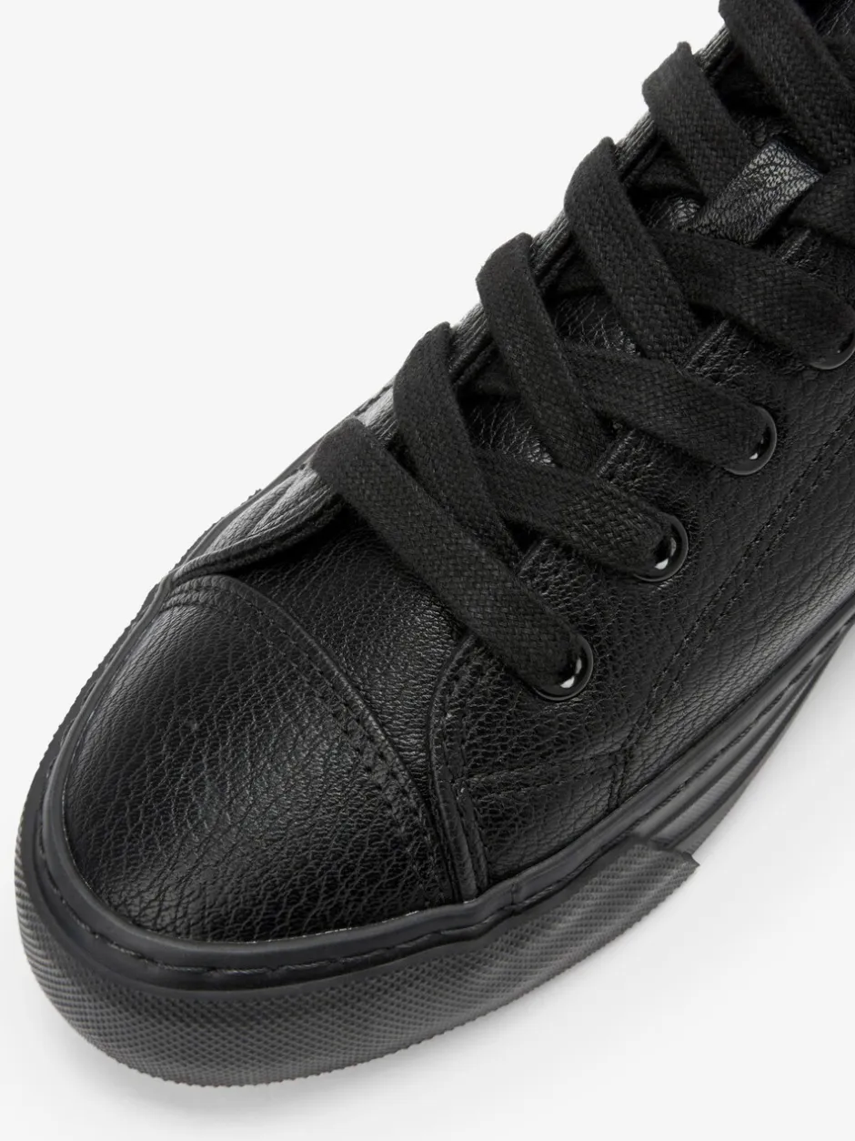 Sneakers|Next - Gelakte honkbalsneakers Zwart