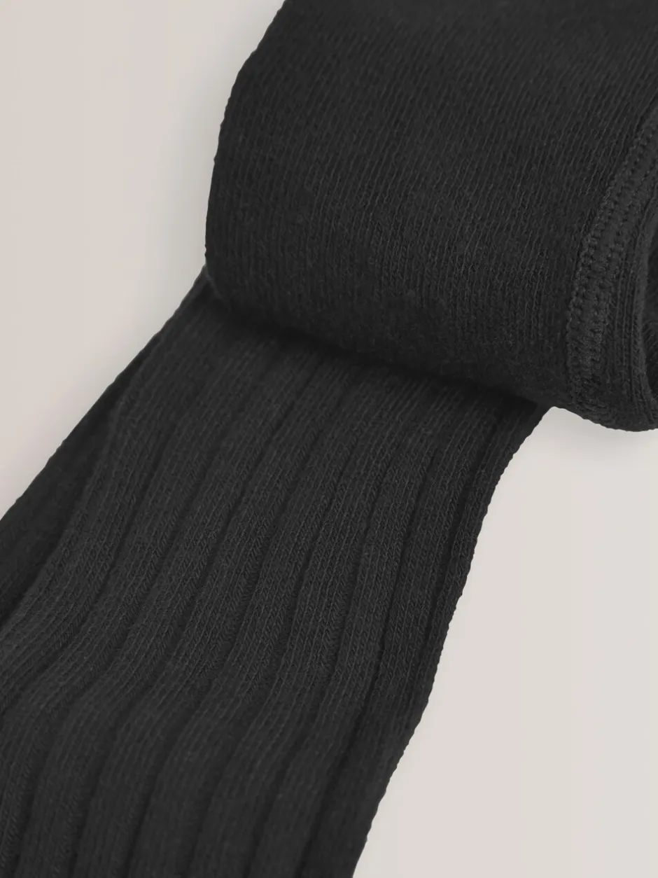 Sokken En Panty's|Schoolkleding*Next Zwart - Geribbelde maillot met hoog katoengehalte