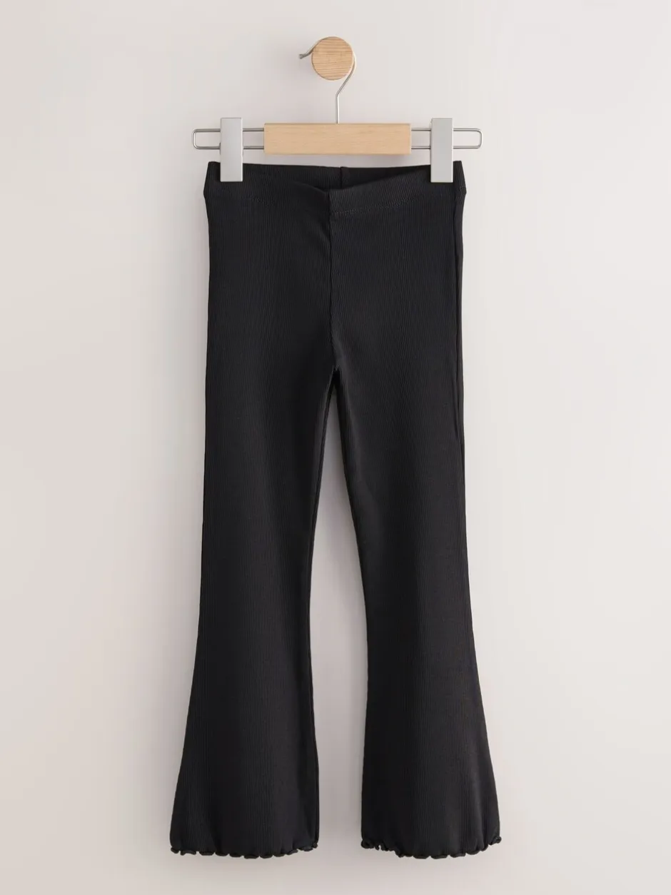 Broeken En Leggings*Next - Geribde uitlopende legging (3-16 jr) Zwart