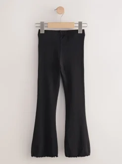 Broeken En Leggings*Next - Geribde uitlopende legging (3-16 jr) Zwart
