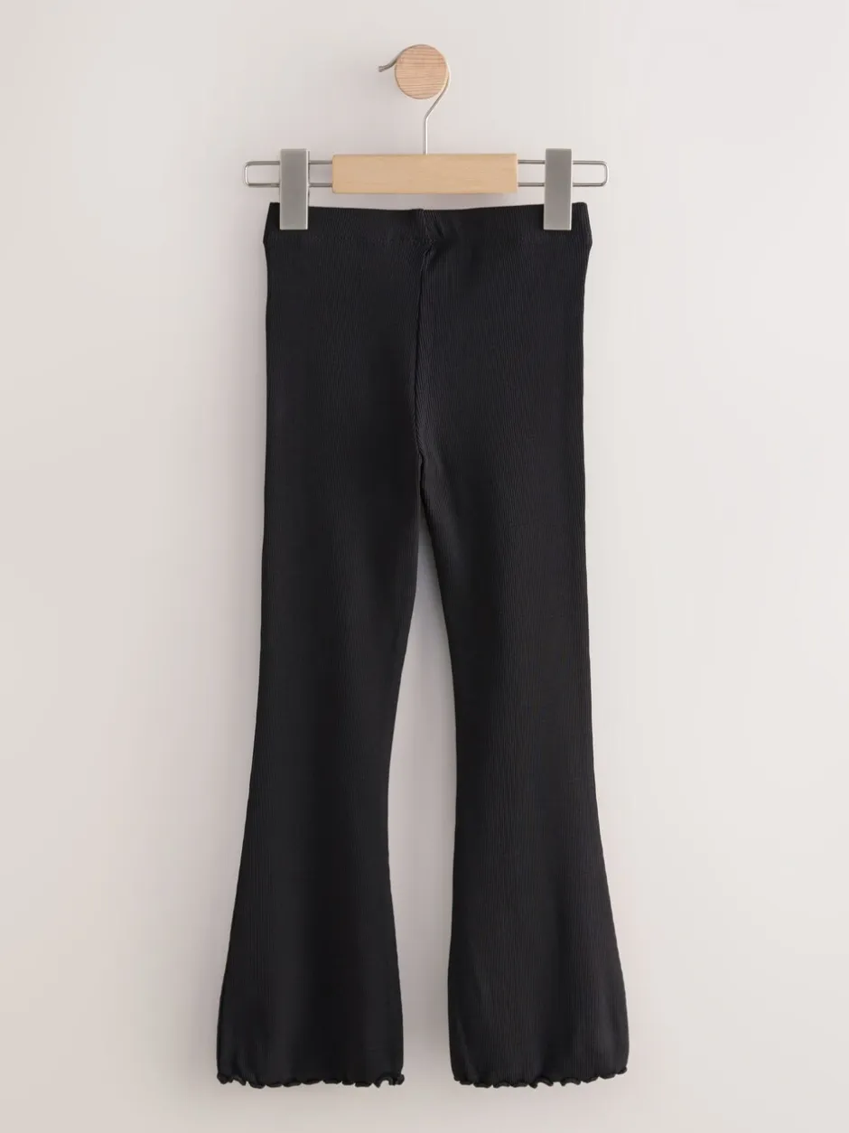 Broeken En Leggings*Next - Geribde uitlopende legging (3-16 jr) Zwart