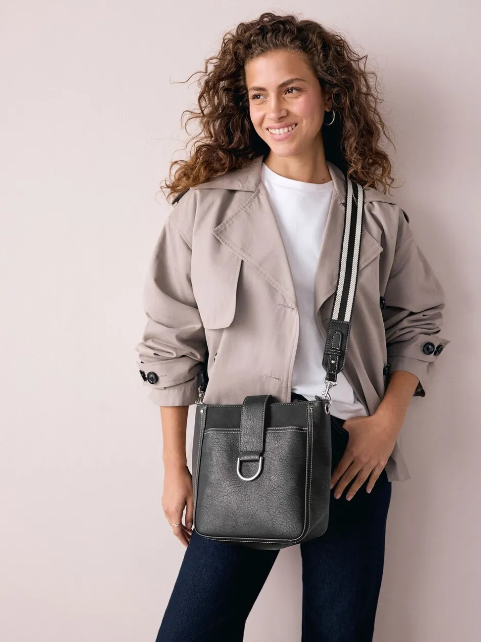 Tassen En Portemonnees|Next - Gestructureerde Messenger-tas Zwart