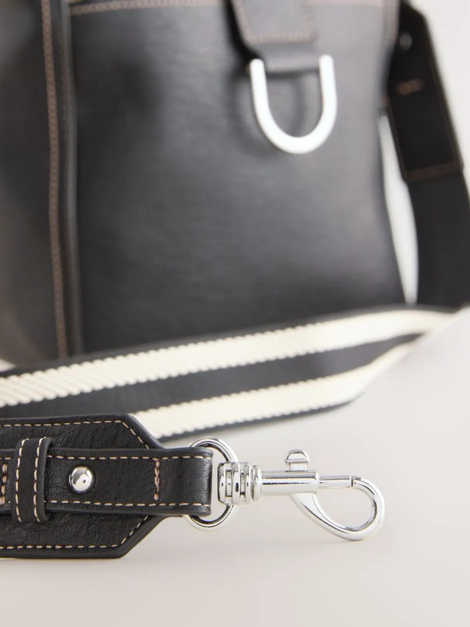 Tassen En Portemonnees|Next - Gestructureerde Messenger-tas Zwart