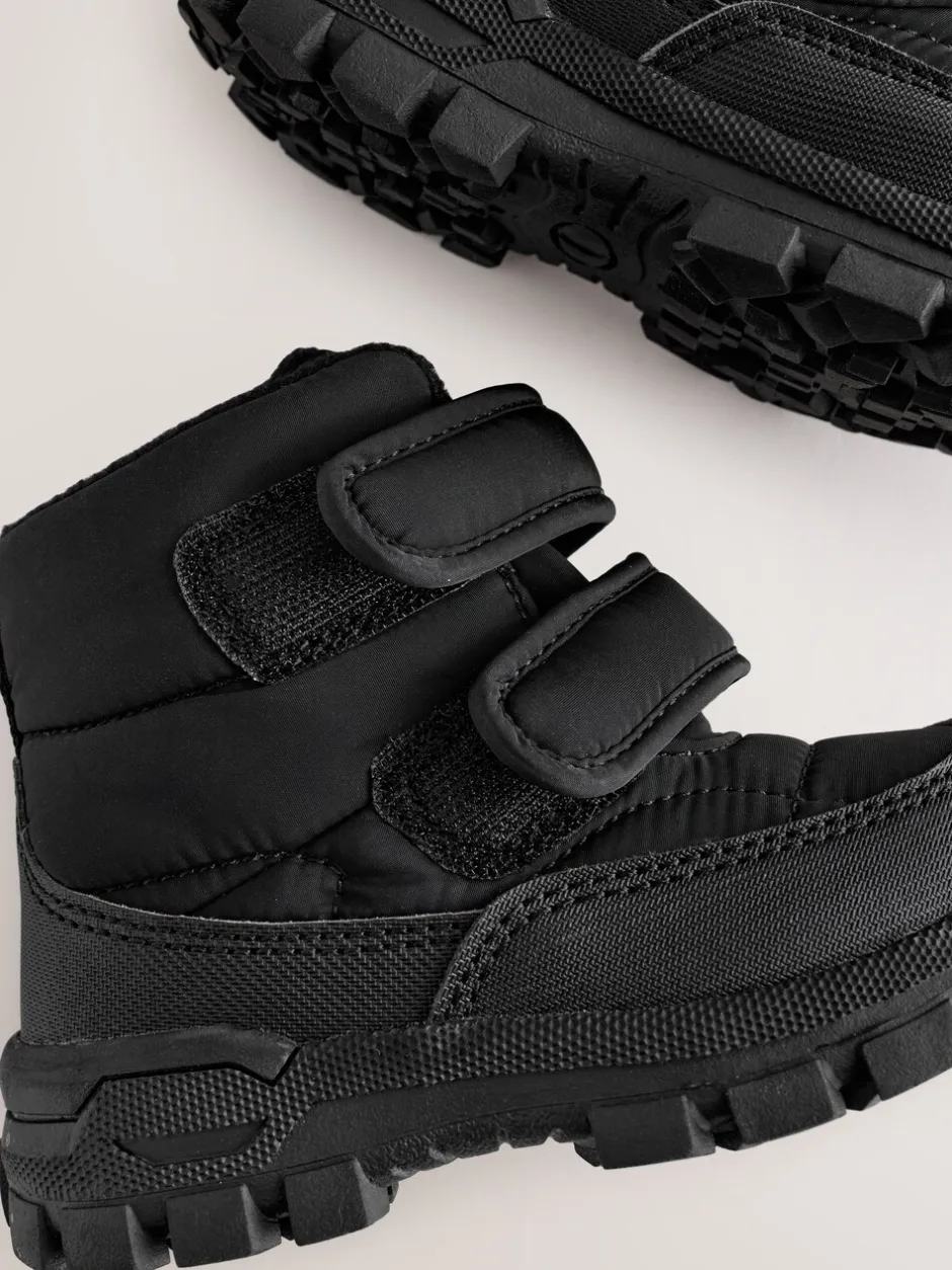 Boots|Next - Gewatteerde laarzen met klittenbandsluiting Zwart