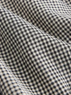 Broeken|Next - Gingham Wide Leg Trousers Zwart