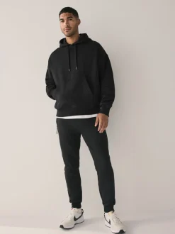 Sweaters En Hoody´S|Sweaters En Hoody´S|Next - Groot - Zwaargewicht Cotton Rich Jersey Hoodie Zwart