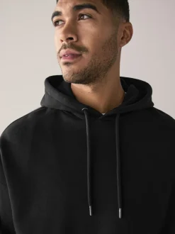 Sweaters En Hoody´S|Sweaters En Hoody´S|Next - Groot - Zwaargewicht Cotton Rich Jersey Hoodie Zwart