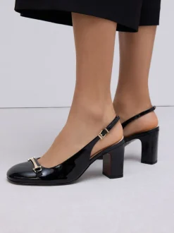 Ruimvallend En Extraruimvallend|Schoenen Met Hakken|Next - Hardware Slingback Block Heels Zwart