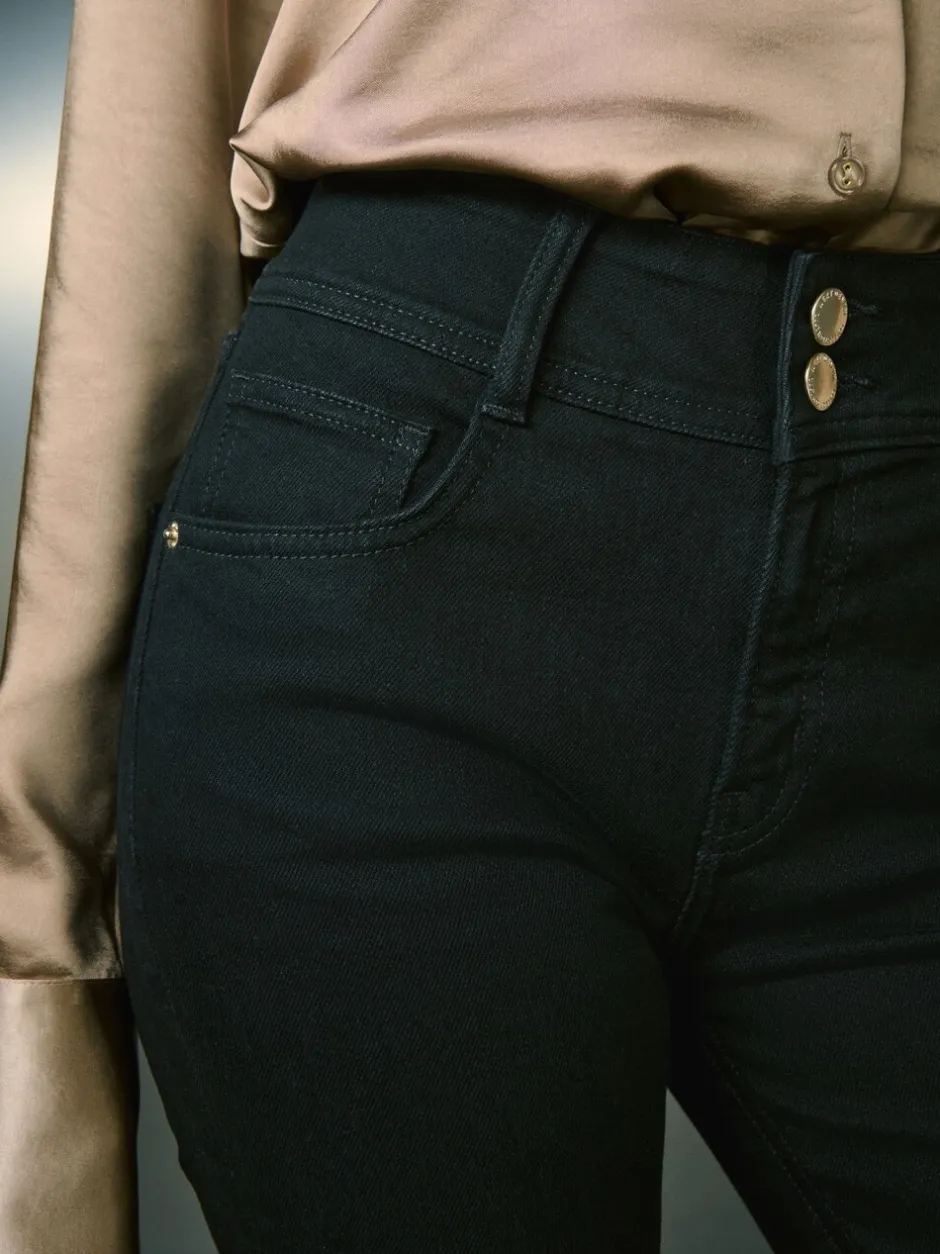 Jeans|Next - High Rise Stretch Flare Jeans Zwart