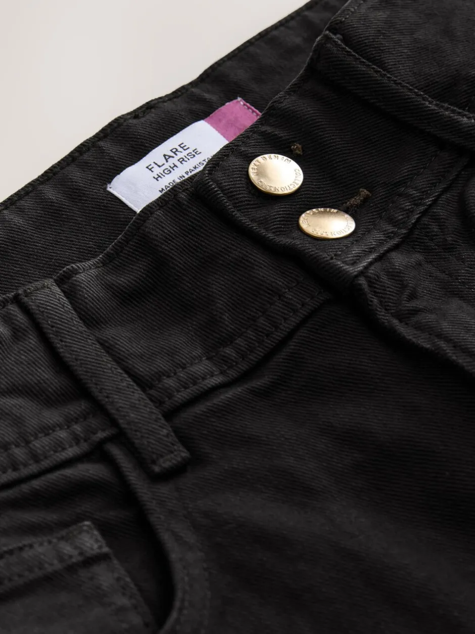 Jeans|Next - High Rise Stretch Flare Jeans Zwart