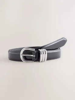 Ceintuurs*Next - High Shine Regular PU Belt Zwart
