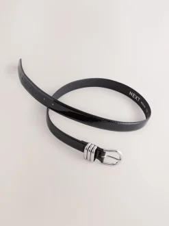 Ceintuurs*Next - High Shine Regular PU Belt Zwart