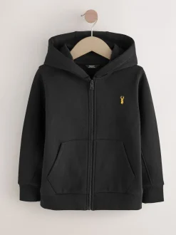Sweaters En Hoody´S|Next - Hoodie met logo en ritssluiting (3-16jr) Zwart