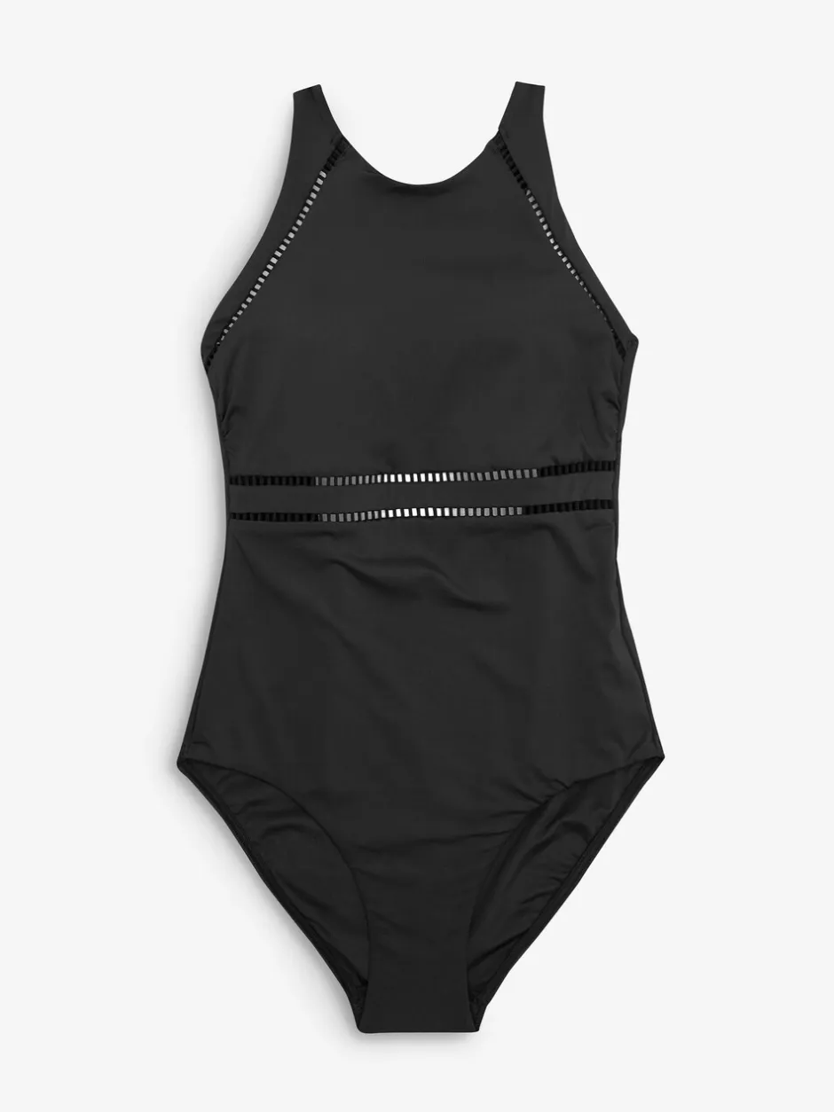 Sportkleding|Badkleding|Next - Hoogsluitend ondersteunend badpak met buikcorrigerend effect Zwart