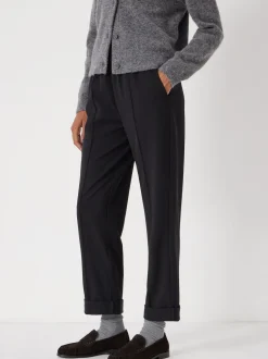 Kostuums En Werkkleding|Hush - slim-fit pak broeken met elastische taille Zwart