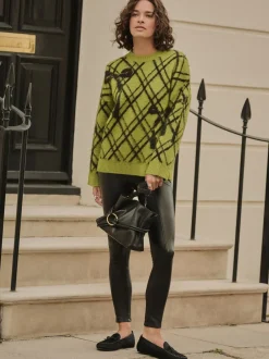 Broeken*Next Zwart - Imitatieleren legging