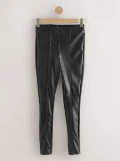 Broeken*Next Zwart - Imitatieleren legging