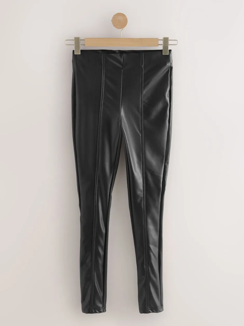 Broeken*Next Zwart - Imitatieleren legging
