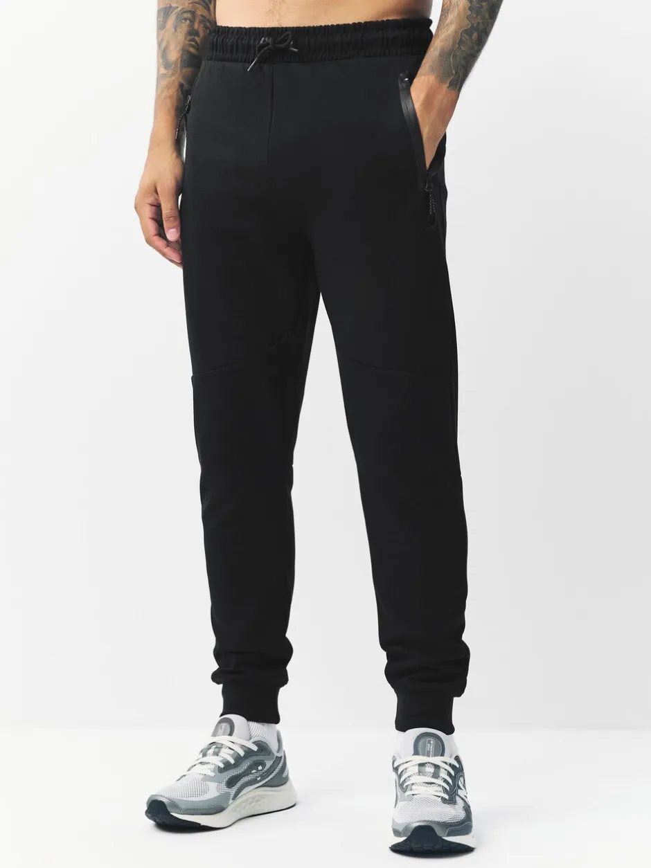 Joggingbroeken|Next - Interlock Soft Touch Cuffed Joggers Zwart