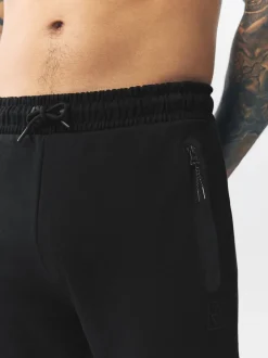 Joggingbroeken|Next - Interlock Soft Touch Cuffed Joggers Zwart