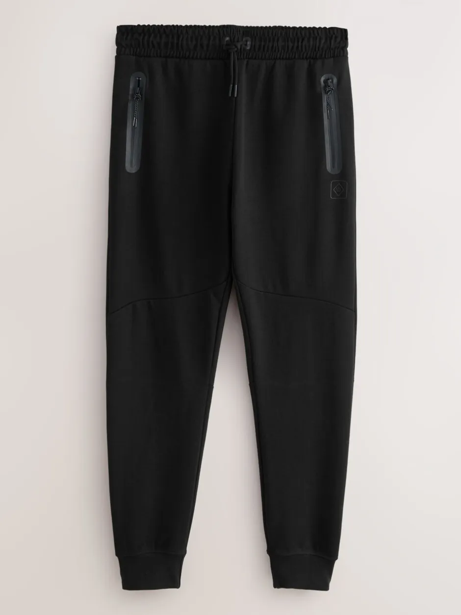 Joggingbroeken|Next - Interlock Soft Touch Cuffed Joggers Zwart