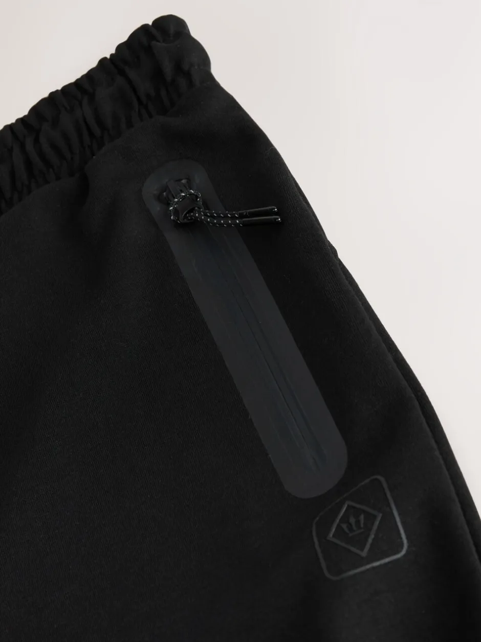 Joggingbroeken|Next - Interlock Soft Touch Cuffed Joggers Zwart