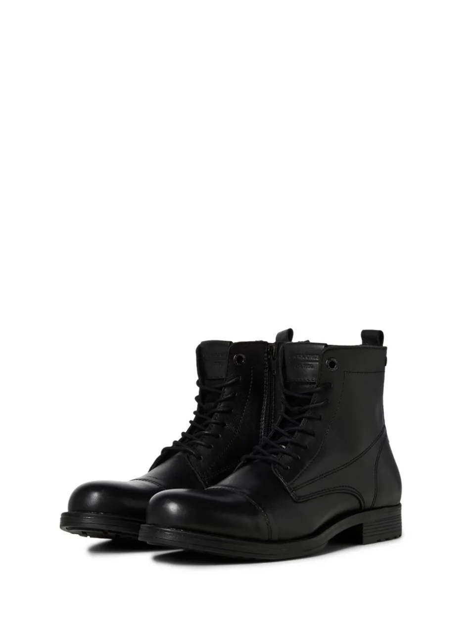 Formele Schoenen*JACK & JONES - leren laarzen Zwart