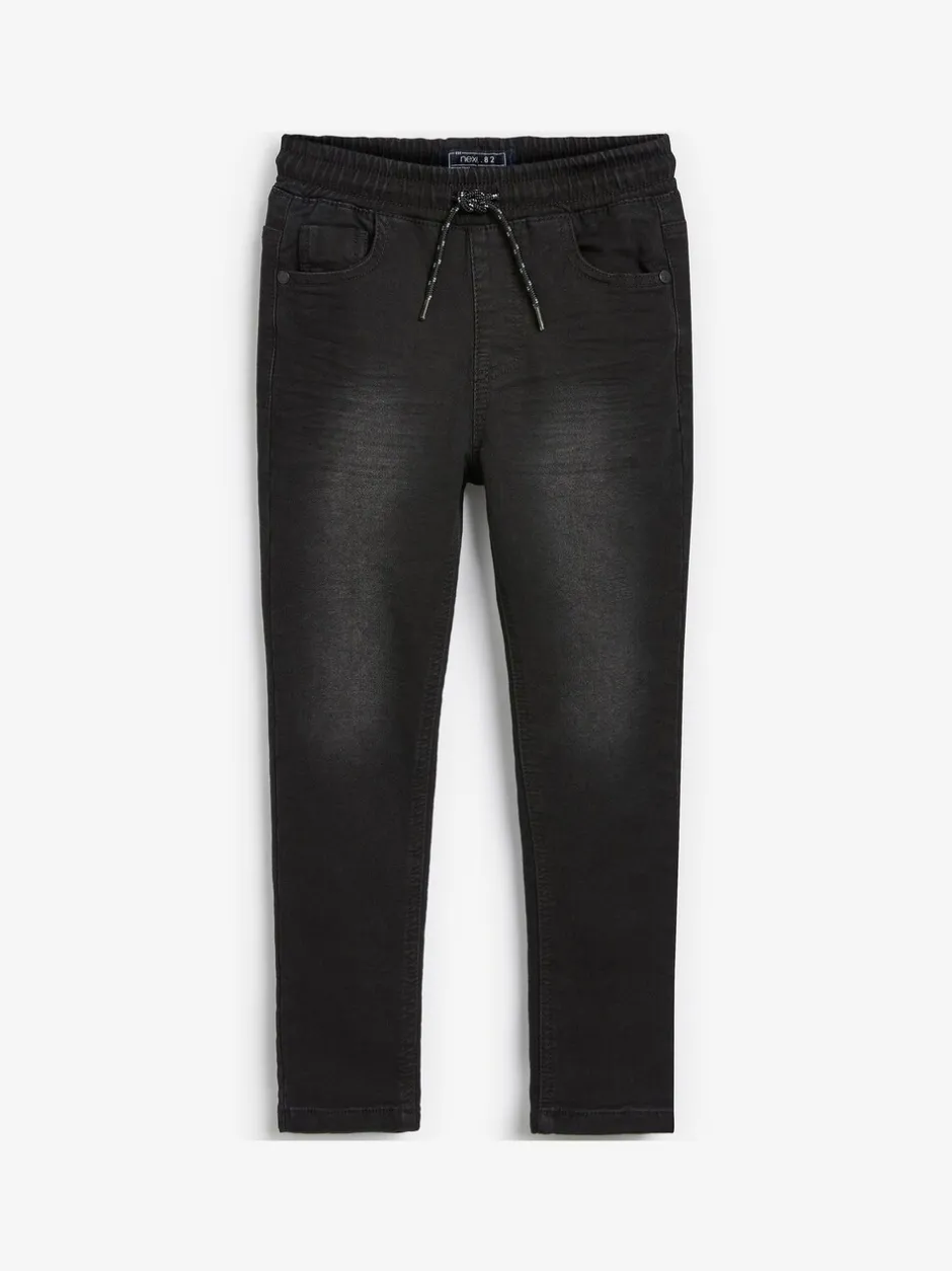 Jeans|Next - Jeans met stretch en elastische taille (3-16 jr) Zwart